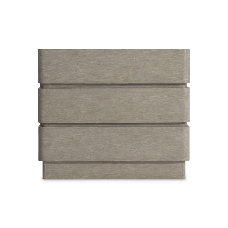 Clay Finish Oak 3-Drawer Modern Nightstand