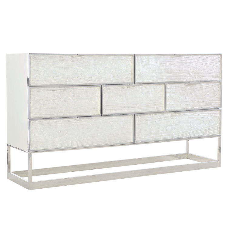 Parkhurst White Lacquer Dresser with Dovetail Drawers