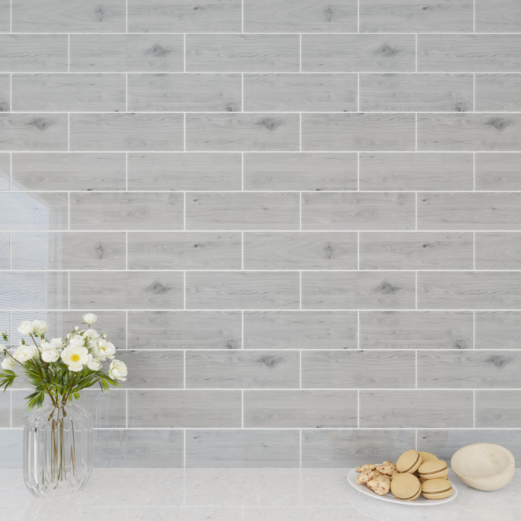 Silver Cedar 4x12 Glossy Glass Subway Tile