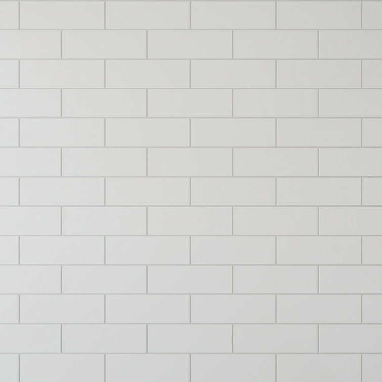 Agreeable Gray Glossy Glass Subway Wall Tile 4" x 12"