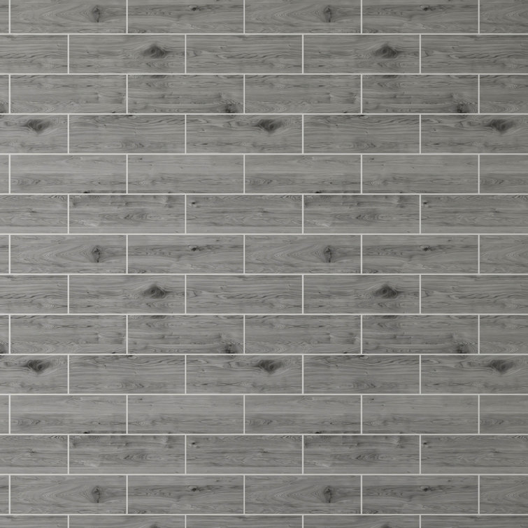 Platinum Glossy Glass Wood Look 4'' x 12'' Wall Tile