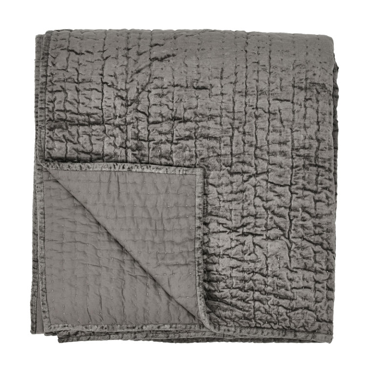 Desert Brown Reversible Velvet Queen Quilt Set