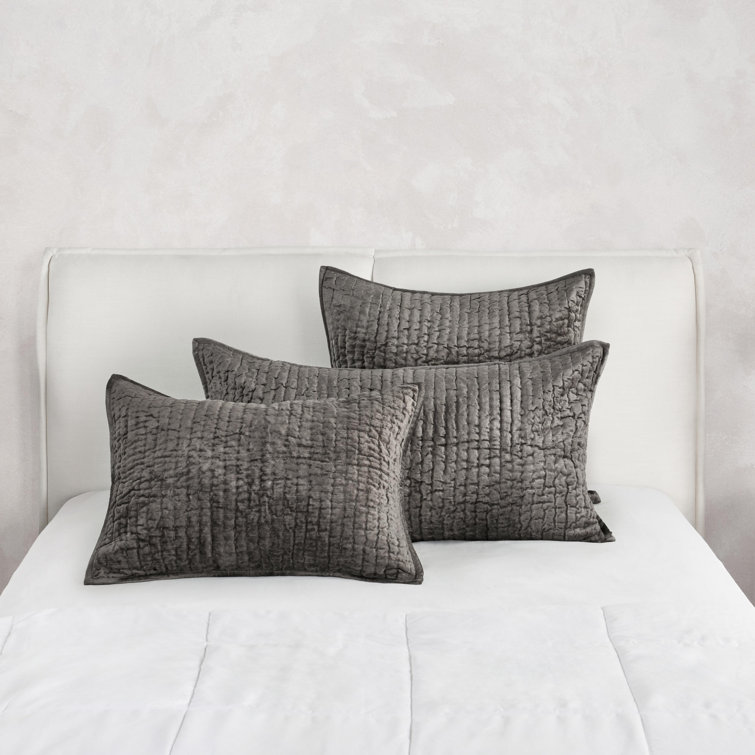 Desert Brown Quilted Velvet Standard Sham