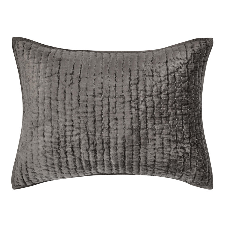Desert Brown Quilted Velvet Standard Sham