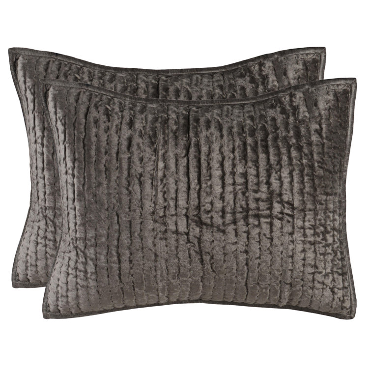 Desert Brown Quilted Velvet Standard Sham
