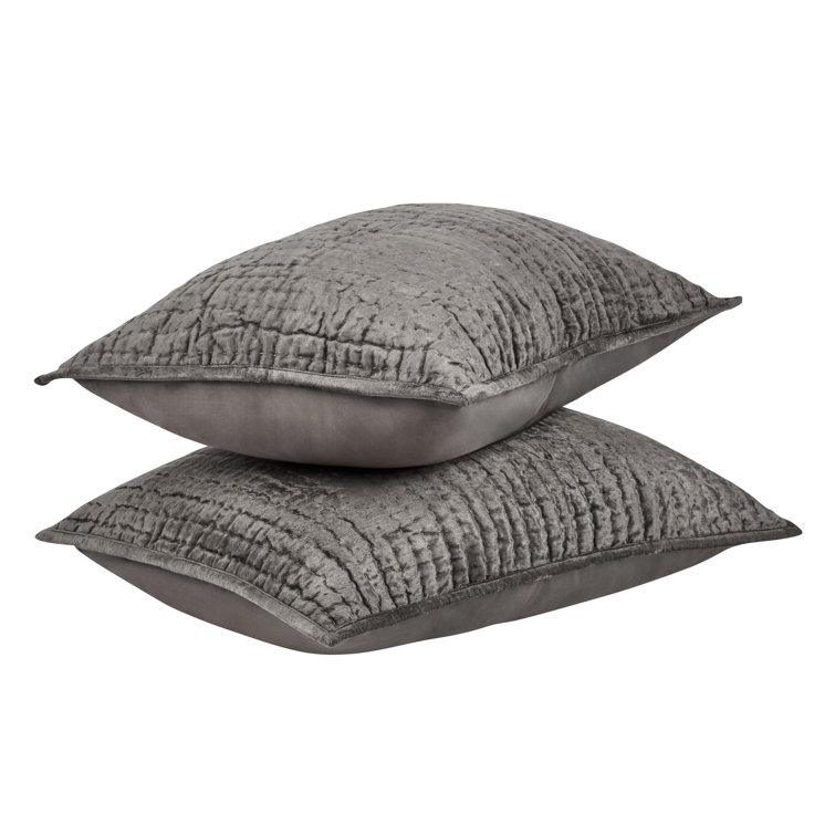 Desert Brown Quilted Velvet Standard Sham
