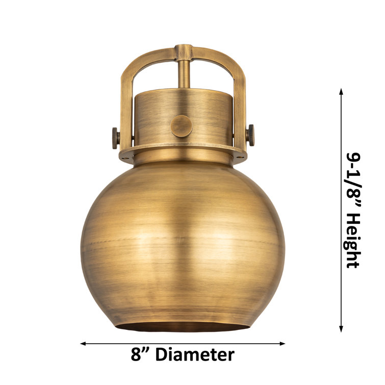 Matte Black Globe Indoor/Outdoor Pendant Light
