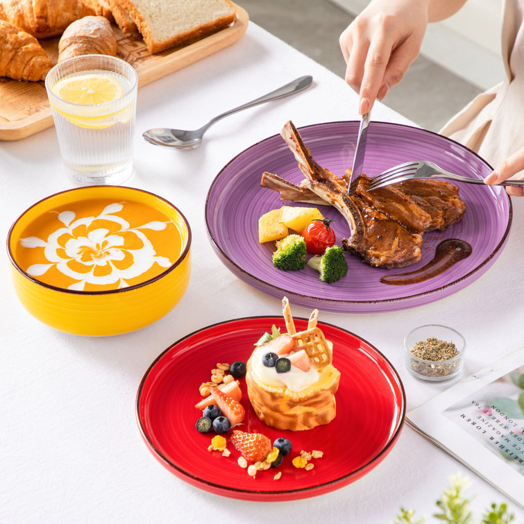 Bonita 12-Piece Multicolor Ceramic Dinnerware Set, Service for 4