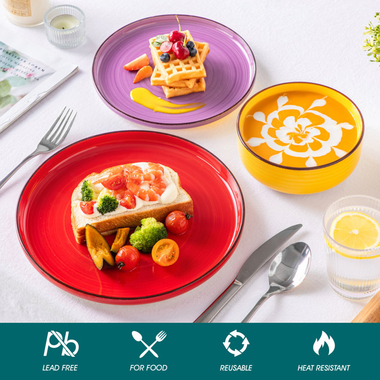 Bonita 12-Piece Multicolor Ceramic Dinnerware Set, Service for 4