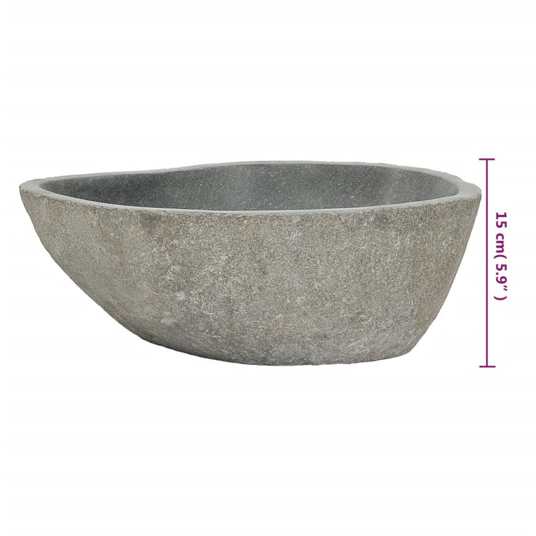 Natural River Stone Oval Bathroom Sink