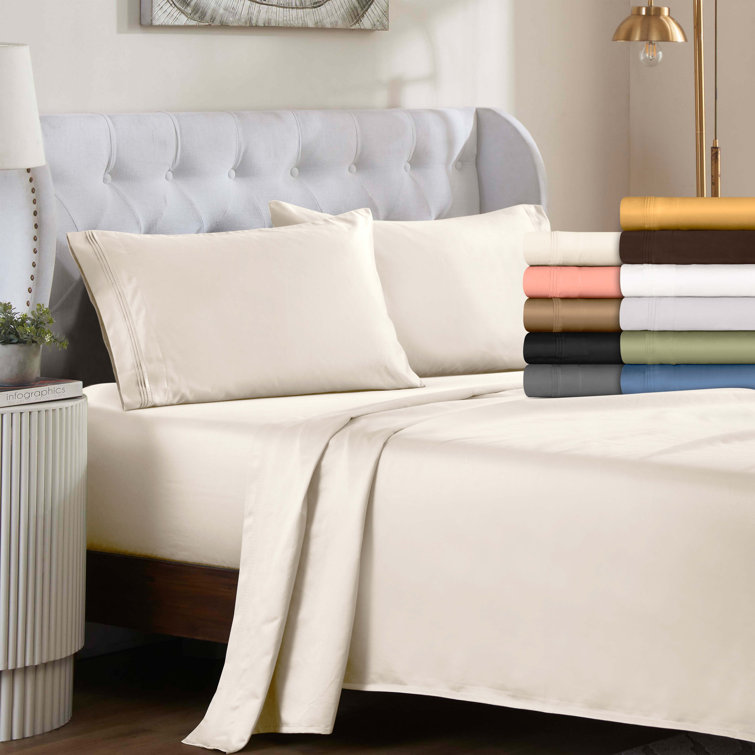Dusted Rose Egyptian Cotton 1500-Thread Count Pillowcase Set
