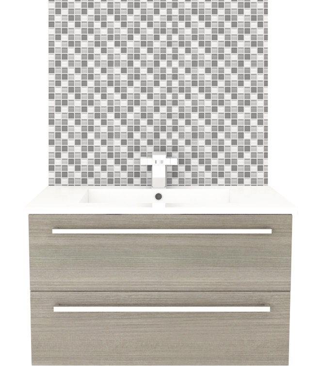 Aria 30" Single Sink Wall-Mount Bathroom Vanity with Cultured Marble Top