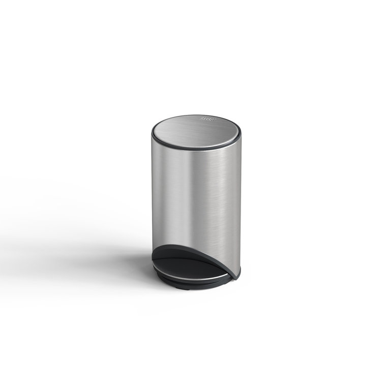 Stainless Steel 10L Slimline Pedal Trash Can with Soft-Close Lid