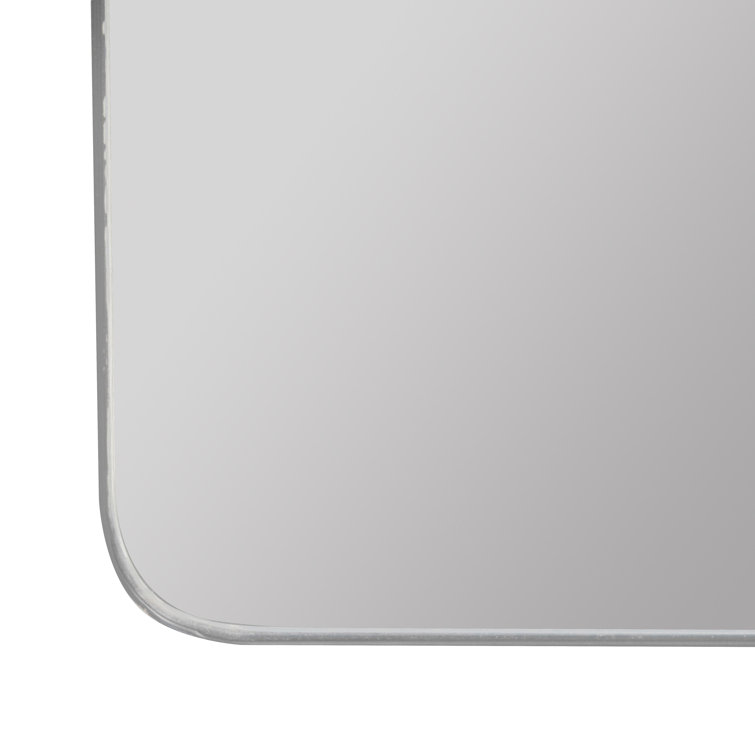 Silver Arched Medicine Cabinet with Glass Shelves