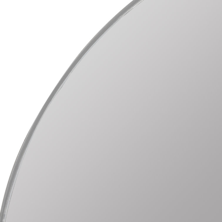 Silver Arched Medicine Cabinet with Glass Shelves
