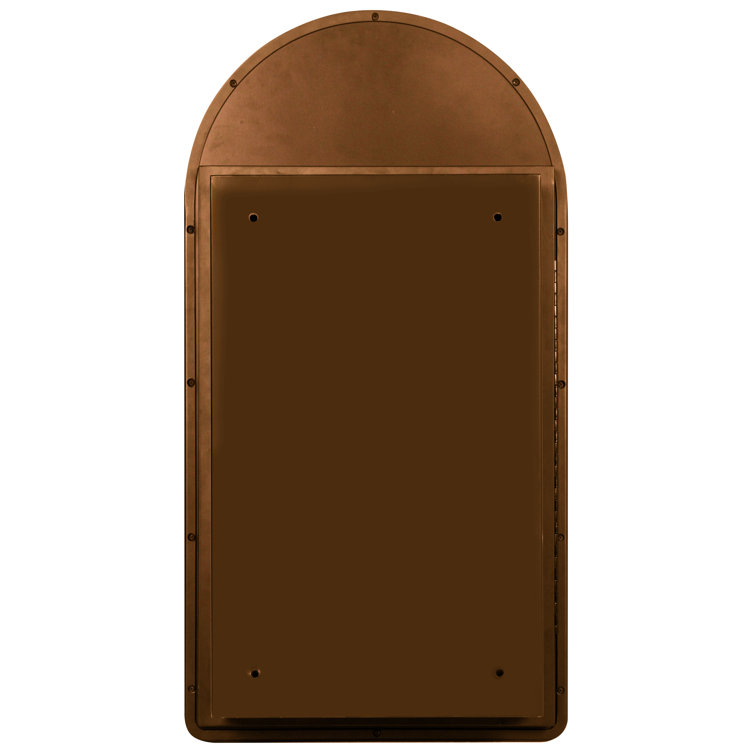 Gold Arched Metal Medicine Cabinet with Mirror