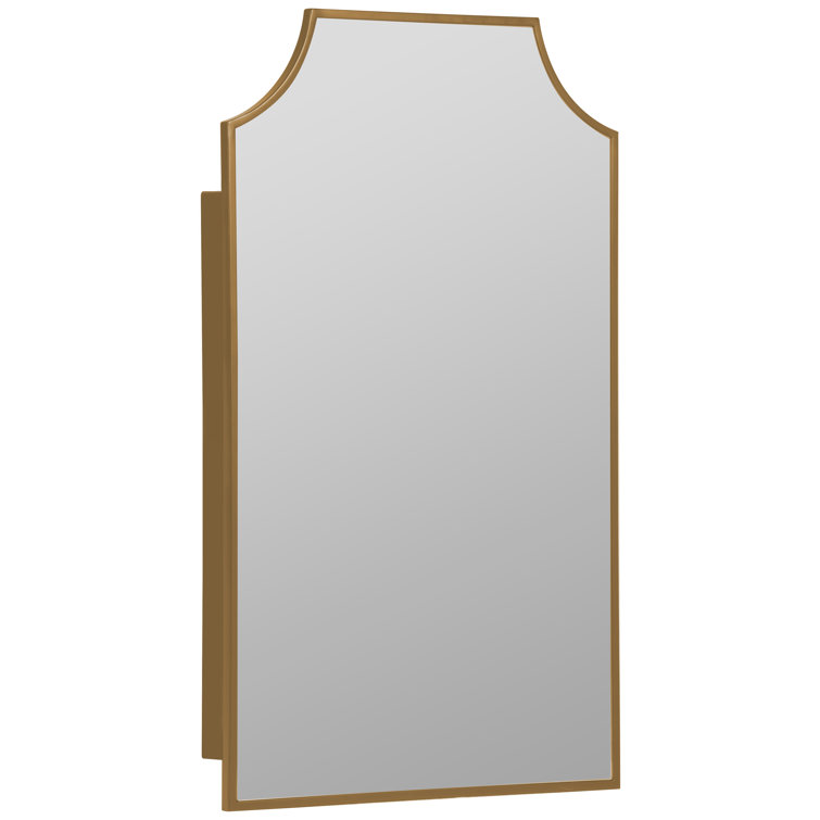 Simone Gold Metal Recess and Surface Mount Medicine Cabinet