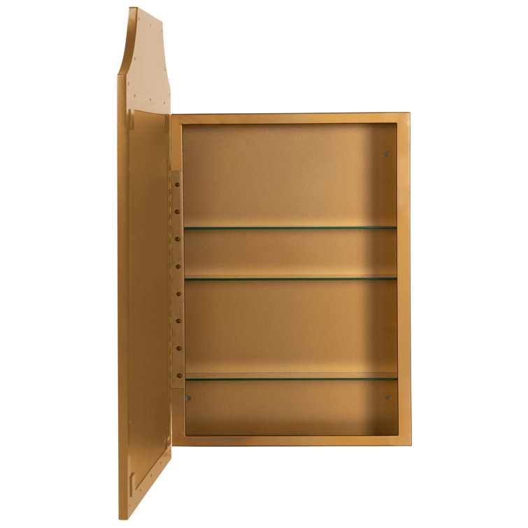 Simone Gold Metal Recess and Surface Mount Medicine Cabinet