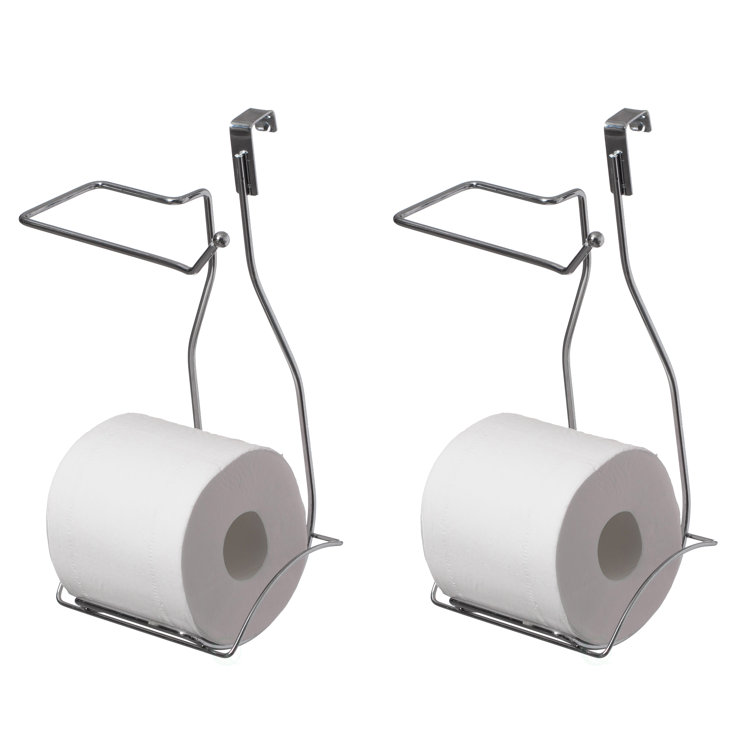 Chrome Over-the-Tank Dual Toilet Paper Holder Set
