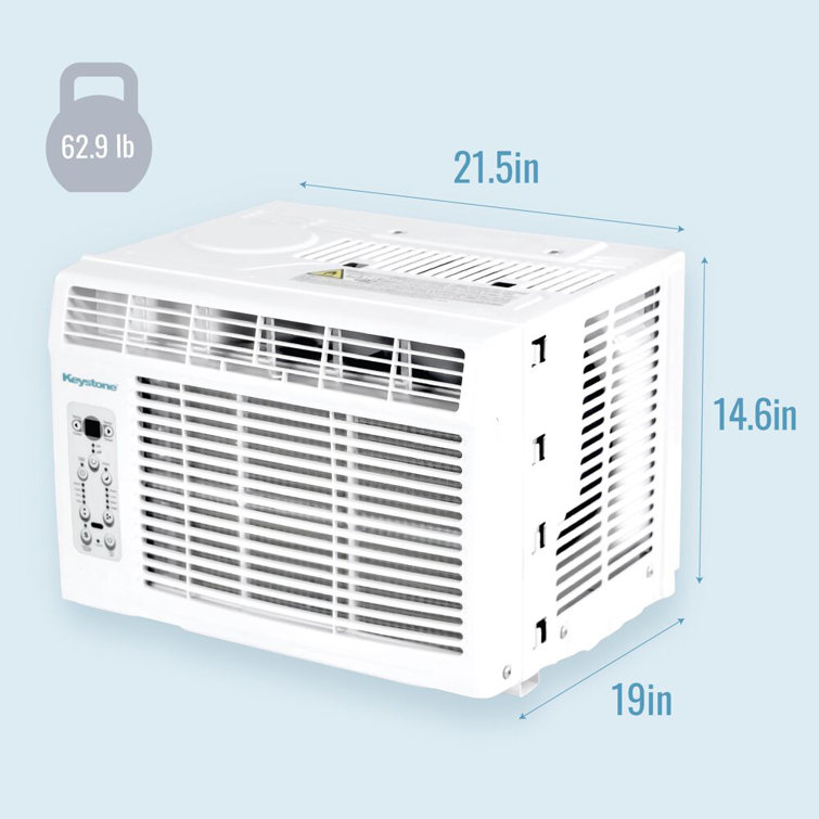Keystone 10,000 BTU White Window Air Conditioner with Remote