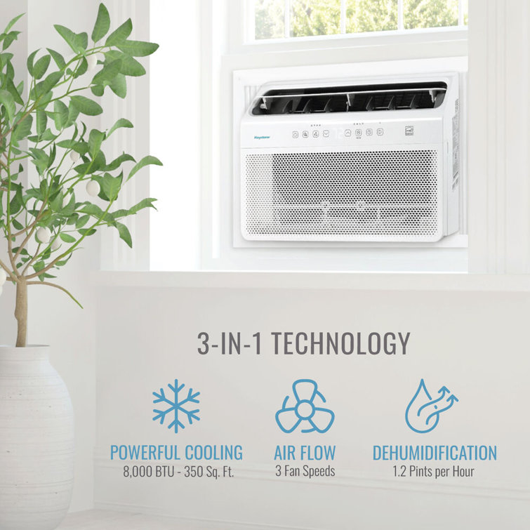 Keystone 8000 BTU White Window Air Conditioner with Remote Control