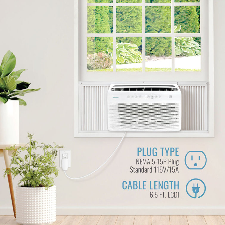 Keystone 8000 BTU White Window Air Conditioner with Remote Control