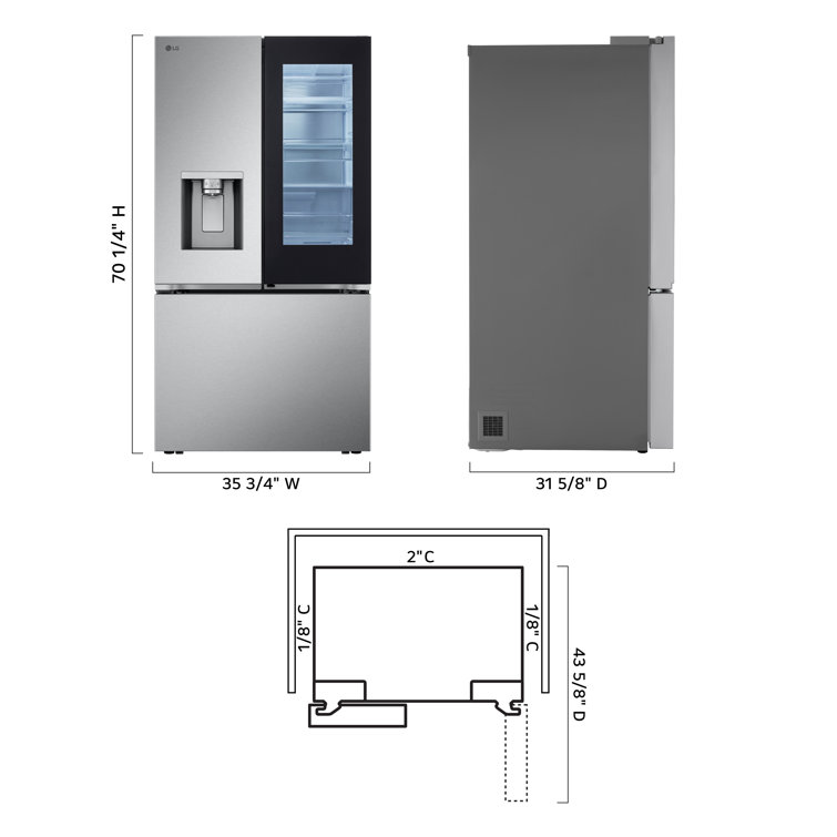LG 26 Cu. Ft. Stainless Steel Smart French Door Refrigerator