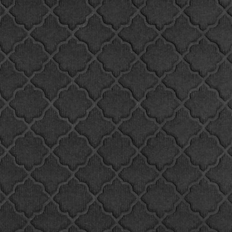 Charcoal Geometric Rubber Backed Indoor Outdoor Stair Treads