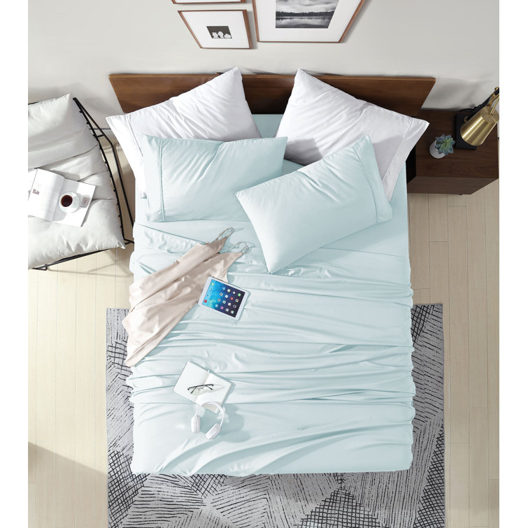 Aqua Twin Ultra Soft Microfiber Sheet Set