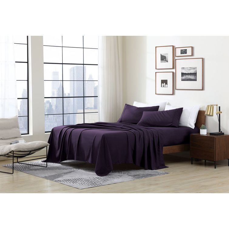Eggplant Twin Ultra Soft Microfiber Sheet Set
