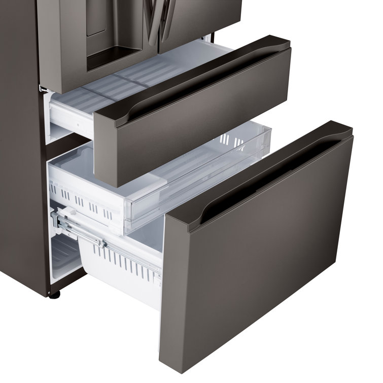 Black Stainless Steel Smart French Door Refrigerator with Ice Maker