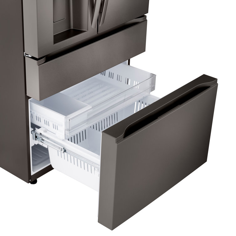 Black Stainless Steel Smart French Door Refrigerator with Ice Maker