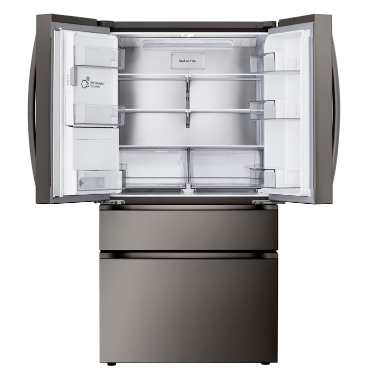 Black Stainless Steel Smart French Door Refrigerator with Ice Maker