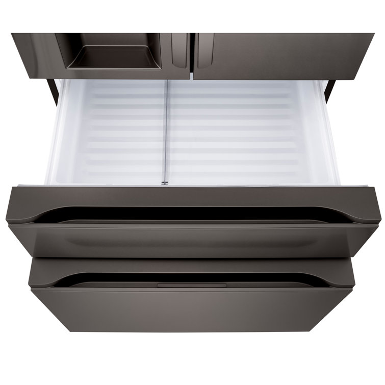 Black Stainless Steel Smart French Door Refrigerator with Ice Maker
