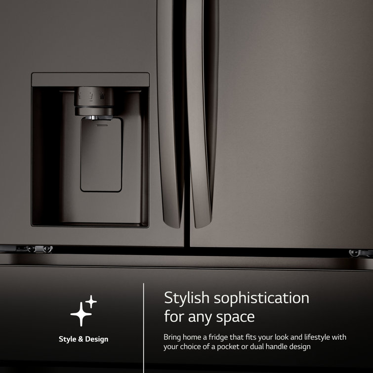 Black Stainless Steel Smart French Door Refrigerator with Ice Maker
