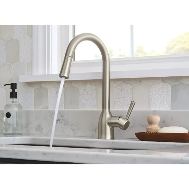 Adler Stainless Steel Pull-Down Kitchen Faucet with Spray