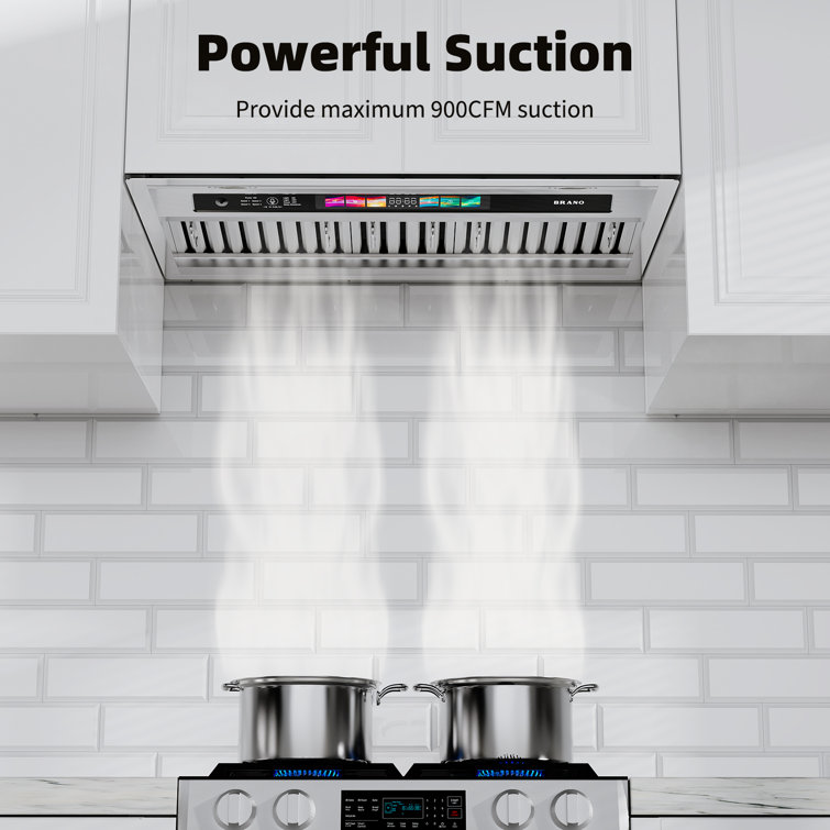 30 Inch Stainless Steel Convertible Insert Range Hood with LED Lights