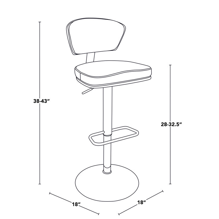 Ravinia Adjustable White Faux Leather Swivel Barstools, Set of 3