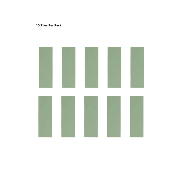 Green Peel and Stick Subway Wall Tiles for Kitchen and Bathroom