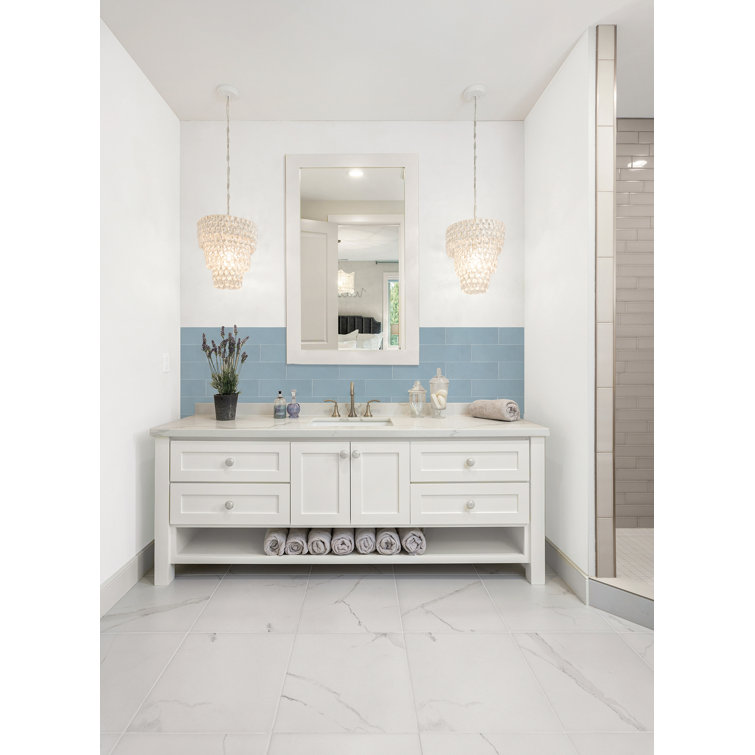 Blue Peel and Stick Subway Wall Tiles for Kitchen and Bathroom