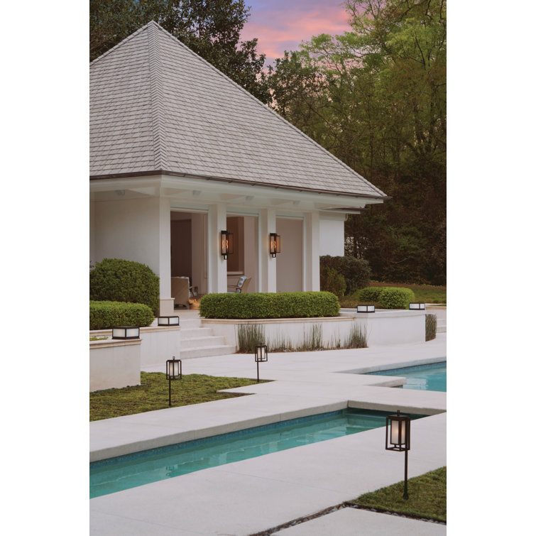 Max Black Aluminum 2-Light Outdoor Pier Mount Light