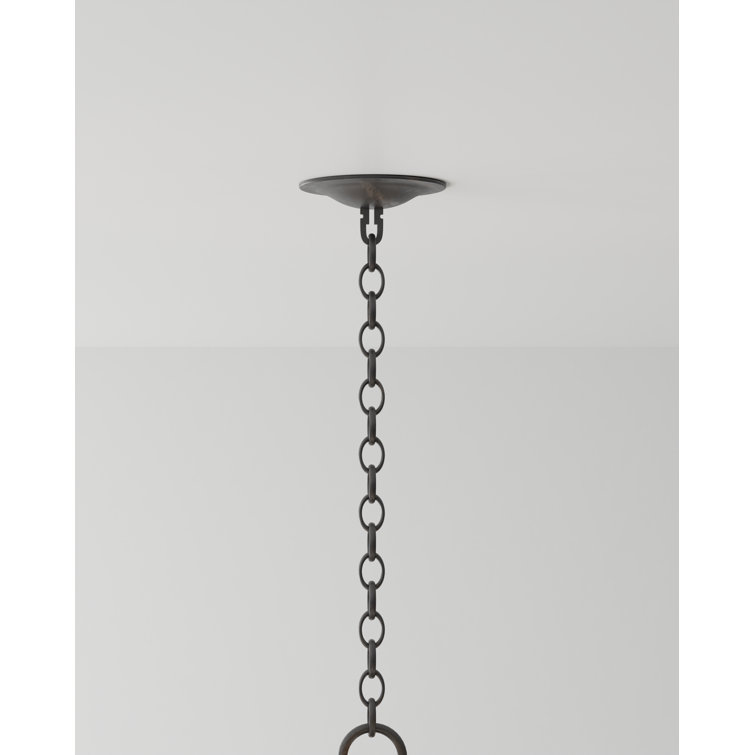 Bailey 6-Light French Black and Gold Leaf Chandelier