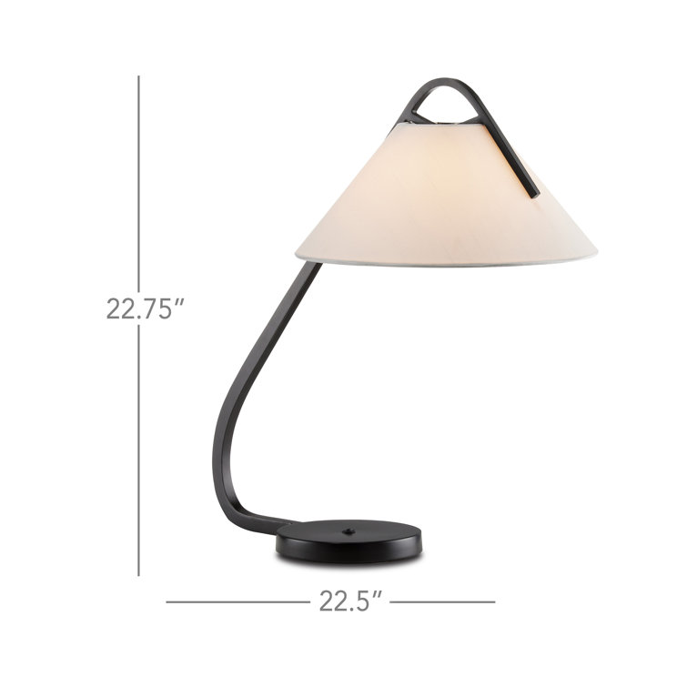 Adjustable Oil Rubbed Bronze Desk Lamp with White Shade