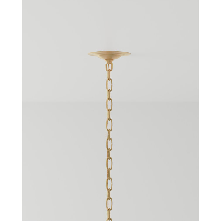 Natural and Gold Leaf Rope 4-Light Chandelier