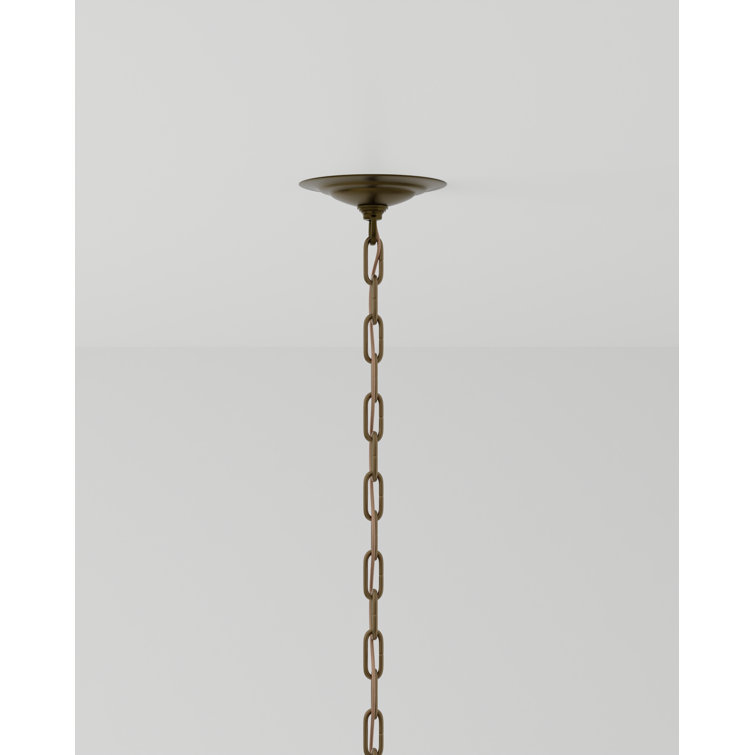 Vintage Brass Bowl Pendant Light with Gold Cord