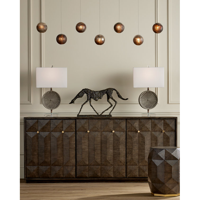 Pathos Antique Silver 7-Light LED Globe Island Pendant