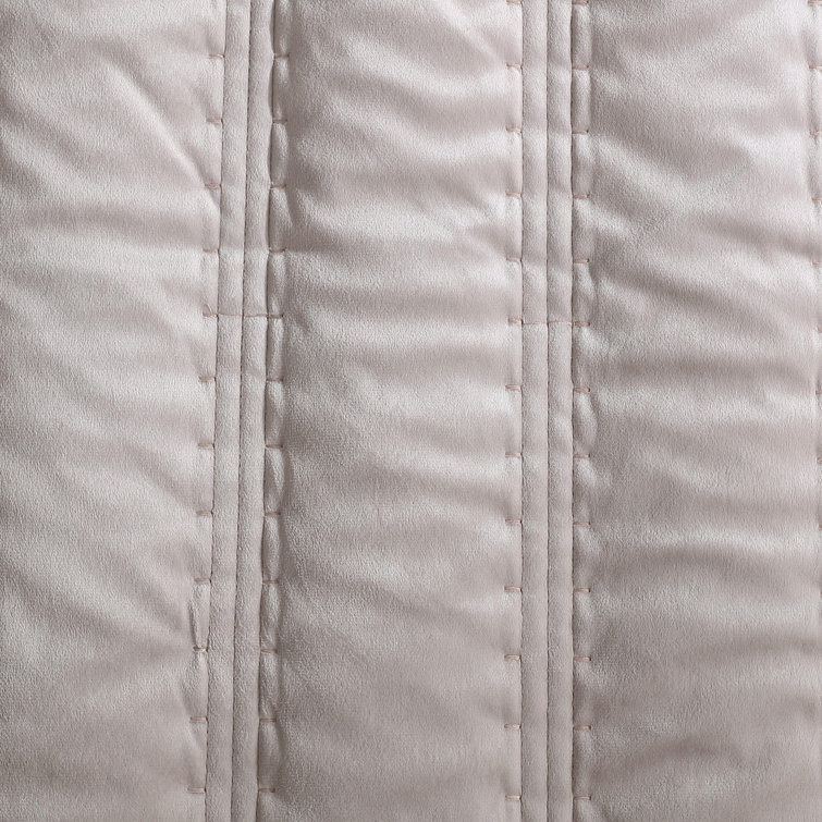 French Clay Velvet Queen Quilt Set with Reversible Design