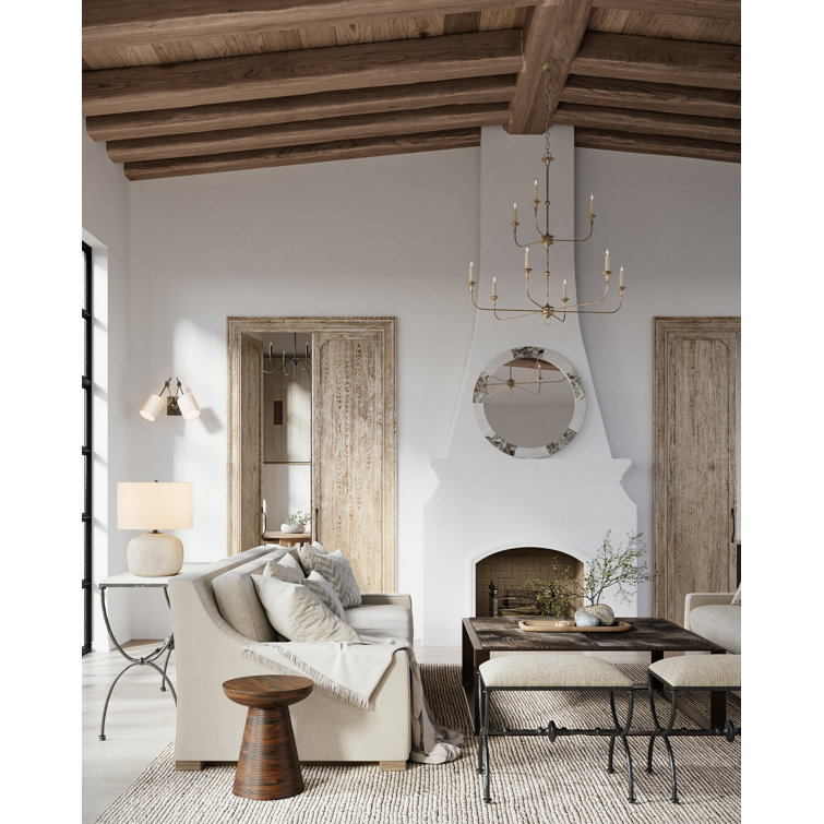 Pyrite Bronze Two-Tier Candle Chandelier with Adjustable Height