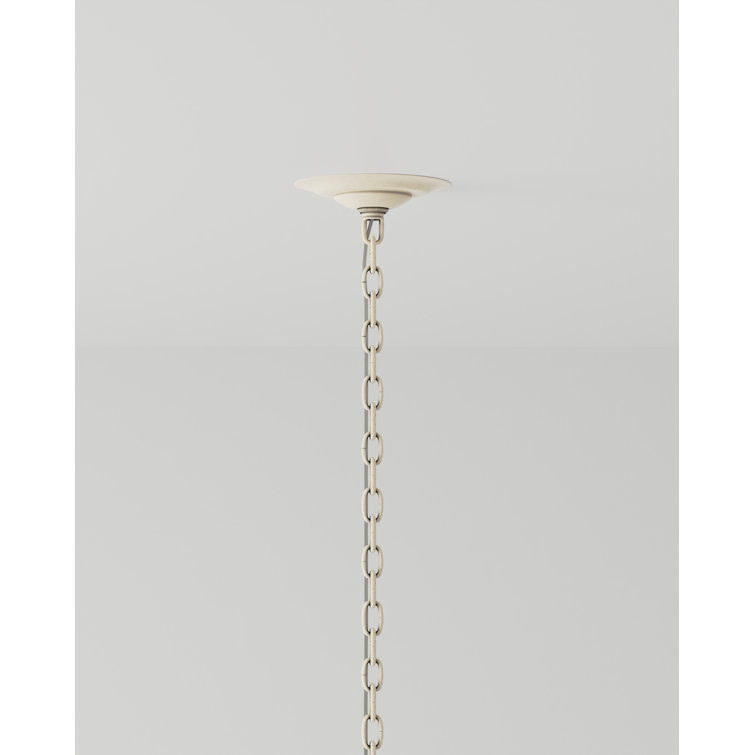 Coco Cream and Ivory 5-Light Bamboo Leaf Chandelier
