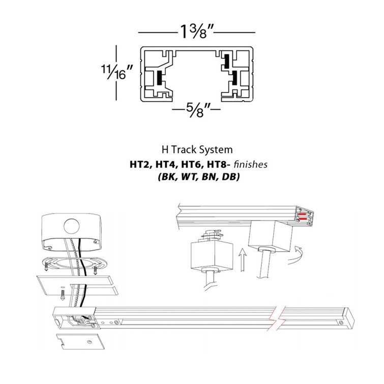 Dark Bronze 47.25" Single Circuit Track Lighting Rail